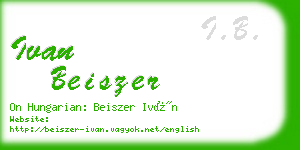 ivan beiszer business card